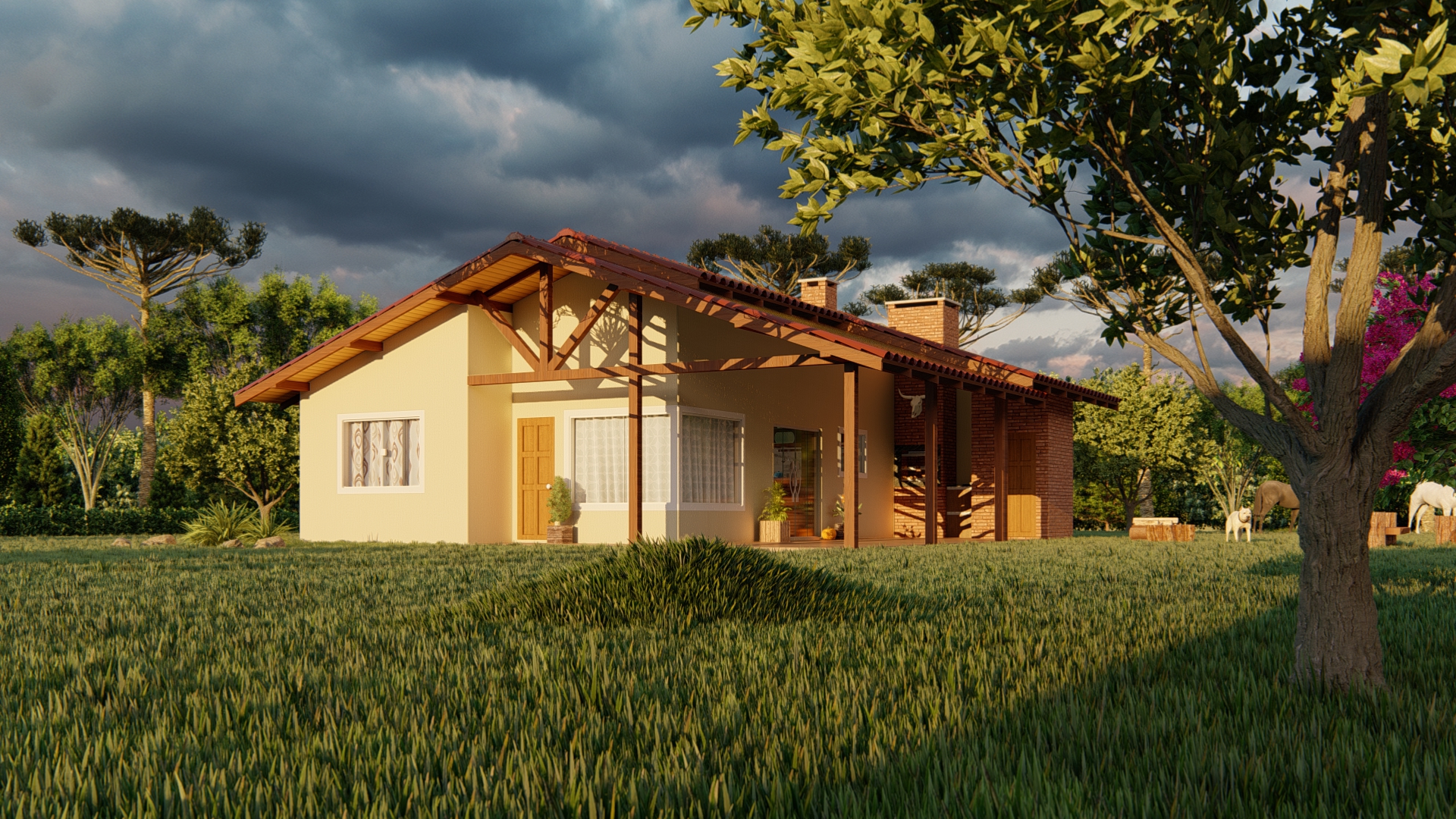 Projeto de Casa de Campo em Mafra SC - Espigão do Bugre